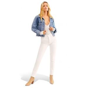 Free People White Del Wray Skinny Jeans Size 24 New